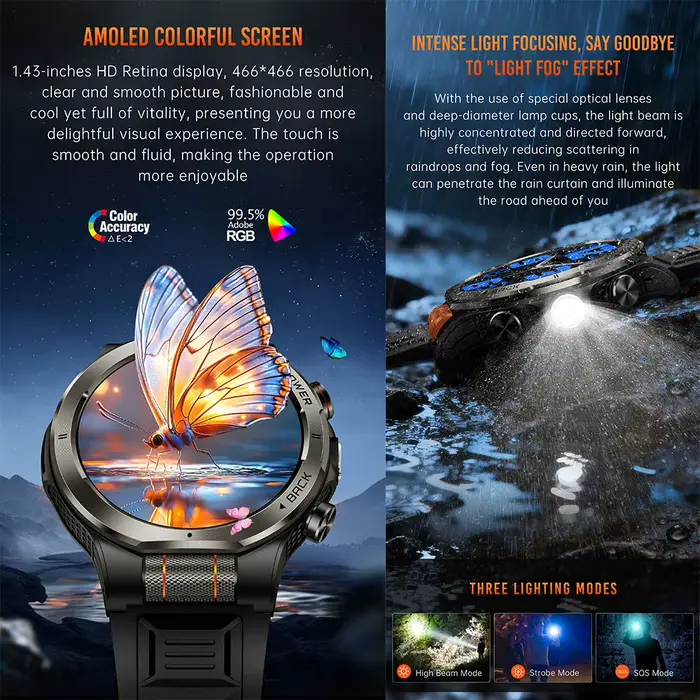 Montre de sport avec plus de 100 modes sportifs