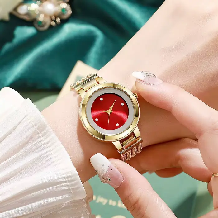 Montres pour femmes élégantes avec strass et bracelet en alliage pour occasions spéciales et quotidiennes