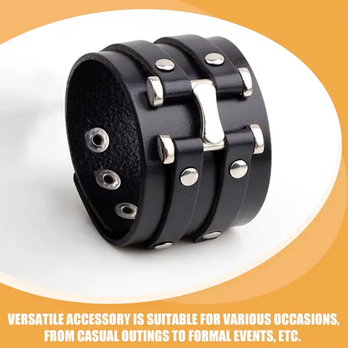 Bracelet Vintage Style Punk pour hommes, vêtements de poignet rétro à la mode, ajustement confortabl