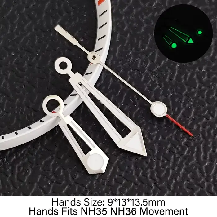 Aiguilles de montre compatibles avec les mouvements NH35/NH36/NH38/NH70/NH71/NH72, accessoires, aigu
