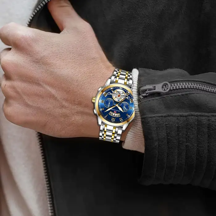 Relogio Masculino Top marque hommes montre de luxe en acier inoxydable Luminescence horloge décontracté Chic 3Bar