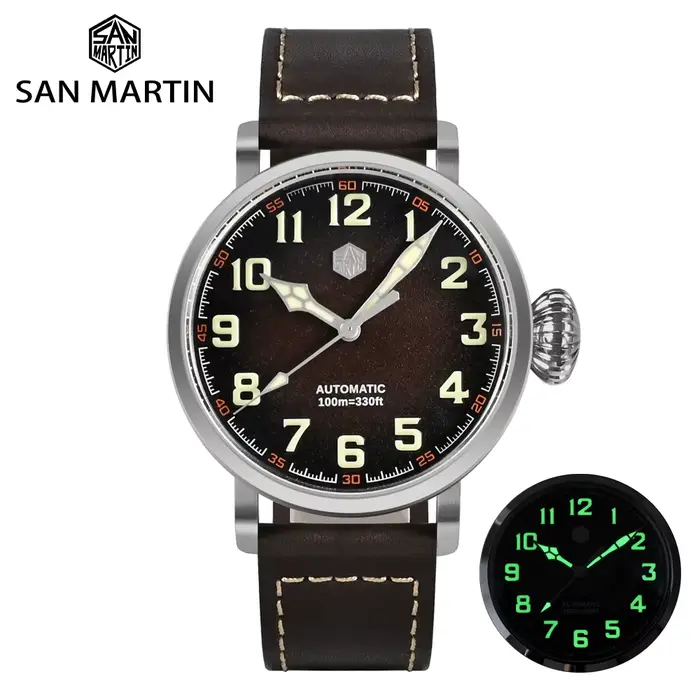 San Martin-Montre Pilote Mécanique existent pour Homme