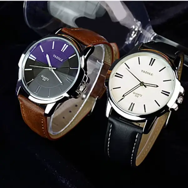 Hot YAZOLE hommes montres haut de gamme de luxe bleu verre montre