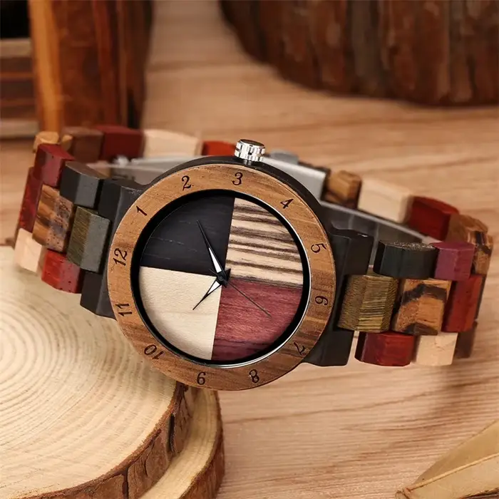 Montre en bois unique pour femme