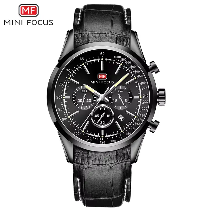 Montre en cuir pour hommes de marque supérieure montre à Quartz de luxe décontracté affaires Sport é