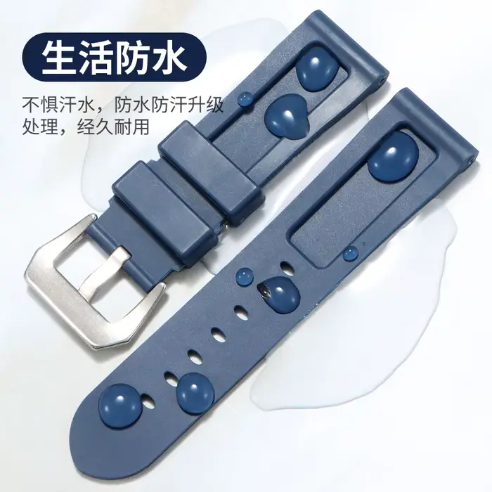 Bracelet de montre en silicone compatible avec Panerai Luminor Series PAM441 / 111 "PAM"