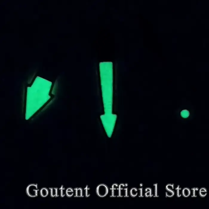 Goutent rouge blanc montre main vert lumineux ajustement NH35 NH36 ETA 2836 2824 PT5000 ST2130 mis5 8215 mouvement