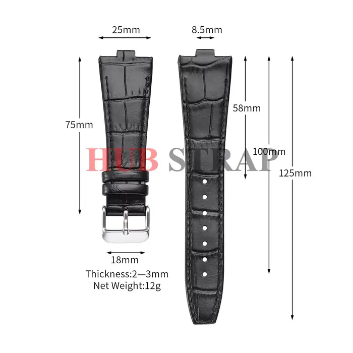 Bracelet de montre en cuir de haute qualité