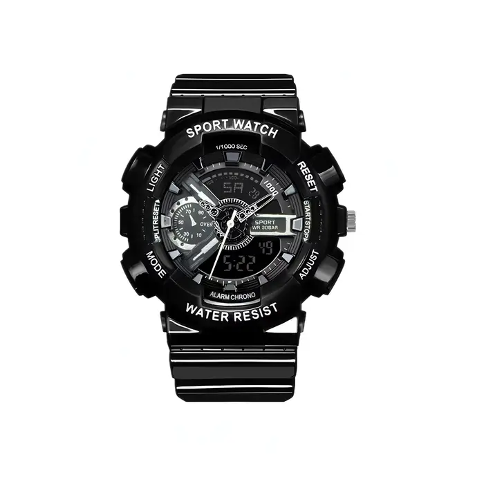 Montres pour hommes à la mode et tendance, montres électroniques multifonctionnelles pour étudiants 