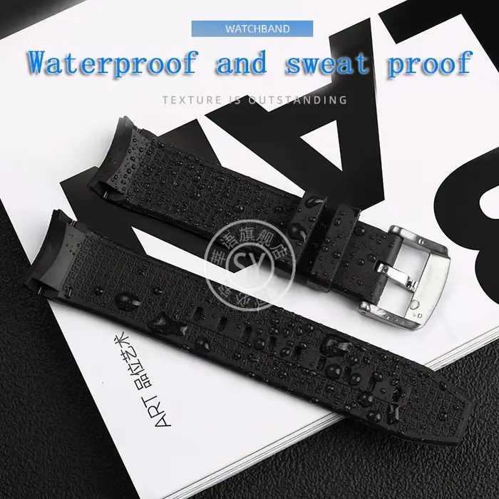 Bracelet de montre en caoutchouc pour Tissot 1853 Sports Starfish Seastar avec interface incurvée pour hommes confortable et durable pour diverses occasions
