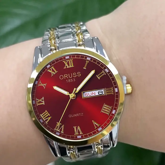 Montre à quartz étanche en acier inoxydable pour homme