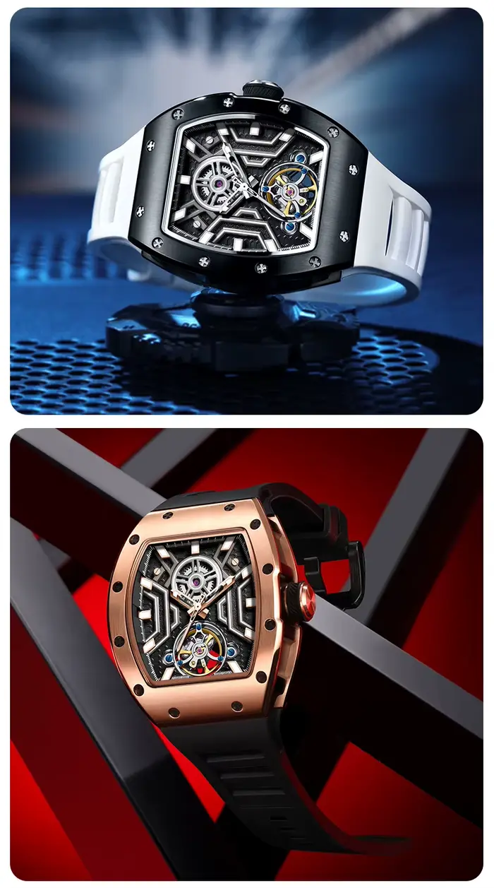 Montre automatique squelette Daniel Gorman 919028 pour hommes et femmes