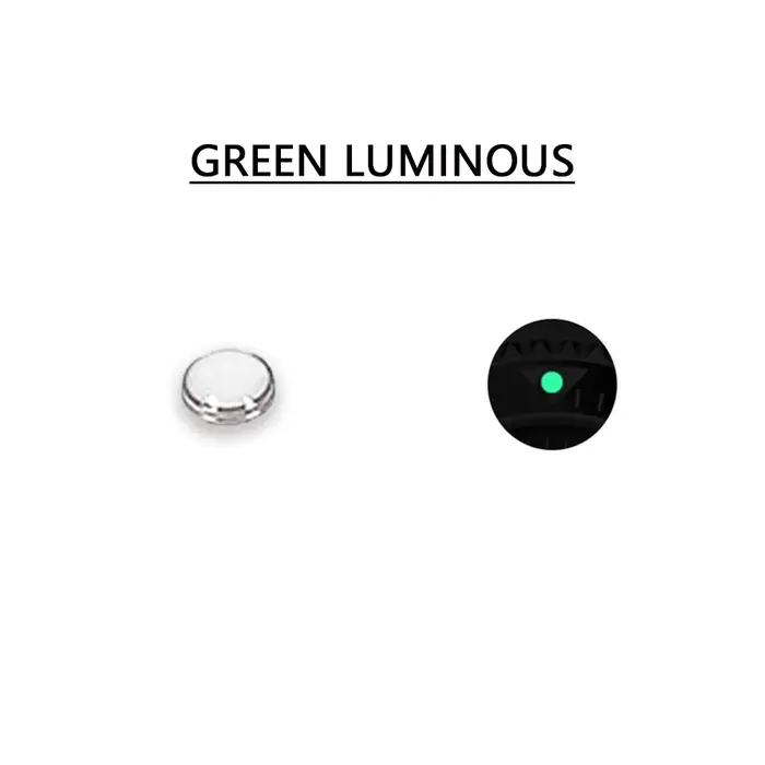 Perles blanches bleu vert lumineux Pip montre lunette insérer 12 heures Lume Pearl Dot Mod pièces de