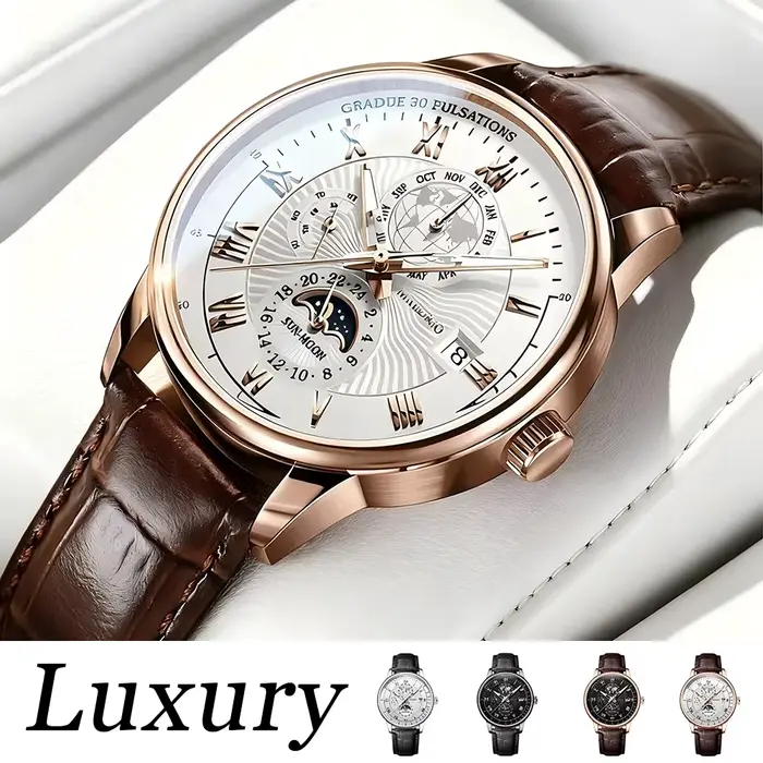 Montre à quartz de luxe pour homme