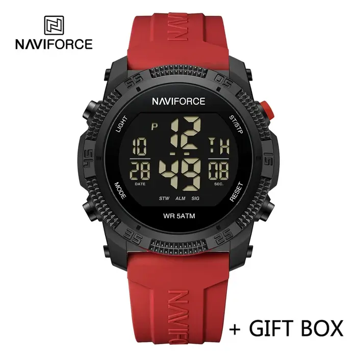NAVIFORCE NF7104 montre numérique hommes militaire Sport chronographe montre-bracelet chronomètre étanche Original mâle électronique cadeau