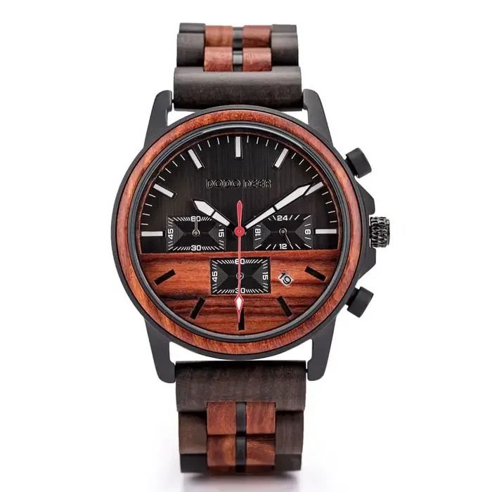 DODO DEER montre en bois pour hommes montres de luxe de marque supérieure mâle étanche lumineux main
