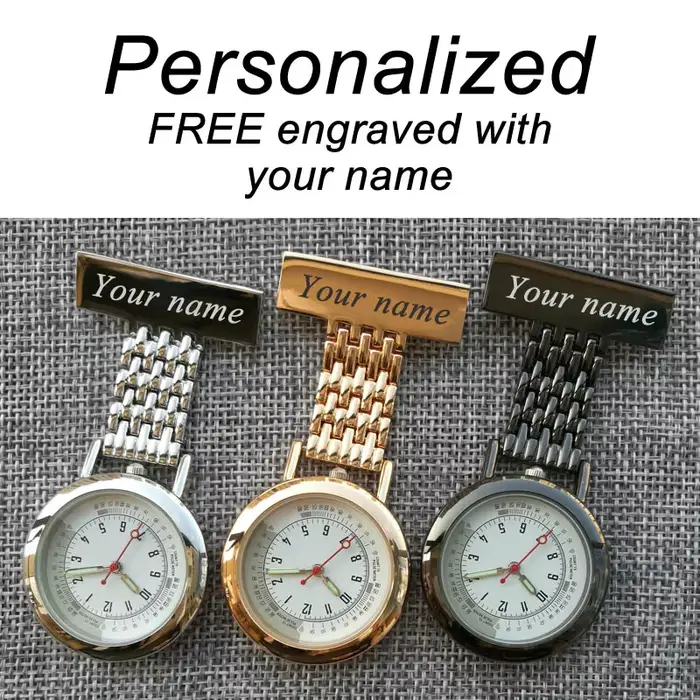 Montre de poche personnalisée avec gravure du nom pour professionnel de la santé occassions spéciales