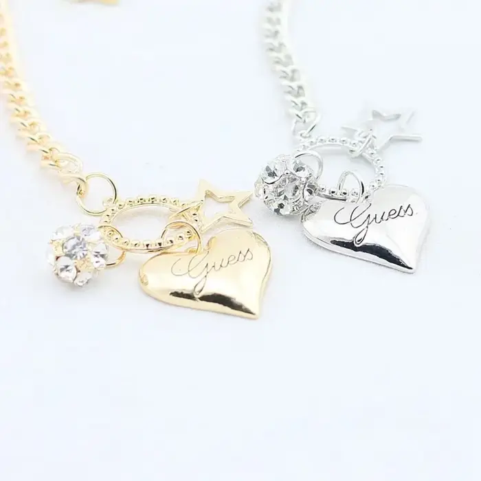 Bracelets à breloques coeur d'amour pour femme