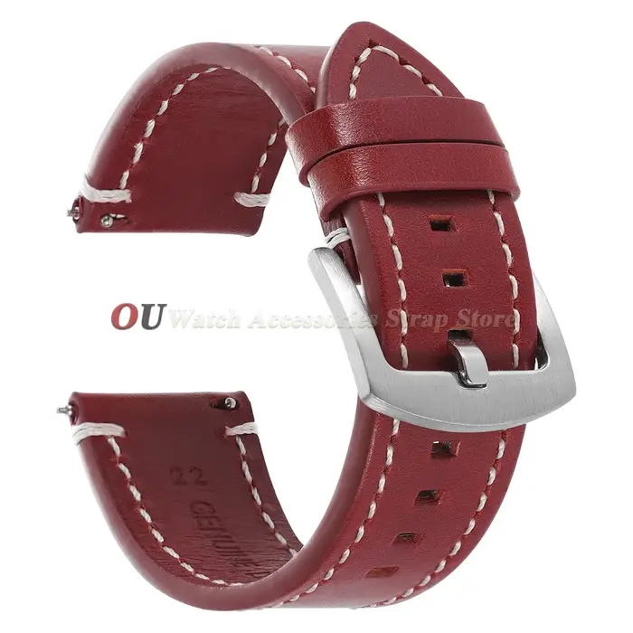 Bracelet de montre vintage en cuir huilé ciré 20mm 22mm pour Seiko pour Omega