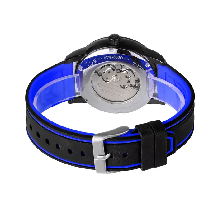Montre mécanique à double anneau pour hommes et femmes