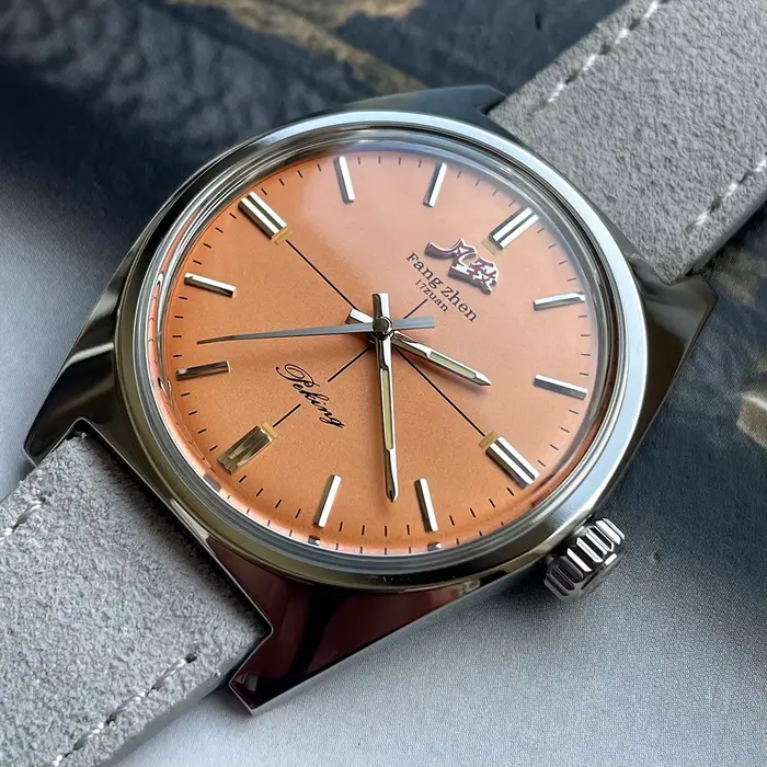Montre mécanique Merkur à remontage manuel, bracelet en acier inoxydable, cadran bleu bébé, montre vintage pour hommes occasions spéciales