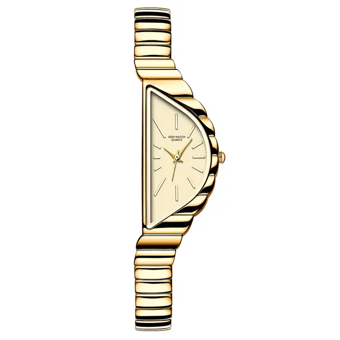 GEDI exquise minimaliste lumière luxe montres en or pour les femmes Niche conception irrégulière artistique Quartz femme montre cadeaux