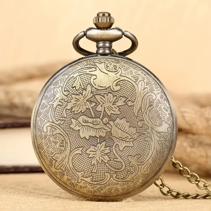 Montre de poche vintage ancien pompier gardien de la montre de poche Flori sacrée professionnelle pour homme femme occassions spéciales