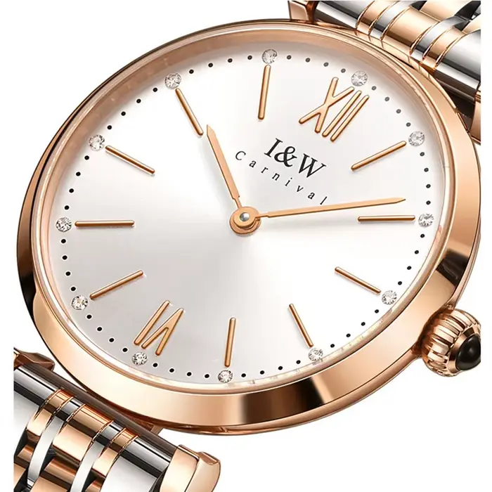 Robe Montre à Quartz de Luxe pour Femmes, Montre-Bracelet Étanche en Acier Inoxydable, Occasions Spéciales, Mode & Casual, Bracelet de Petite Taille, Horloge de Poignet pour Toutes les Occasions