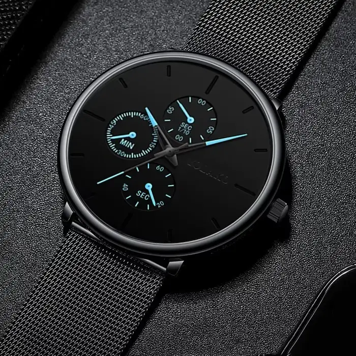 Montre homme Montre de luxe en acier inoxydable pour hommes