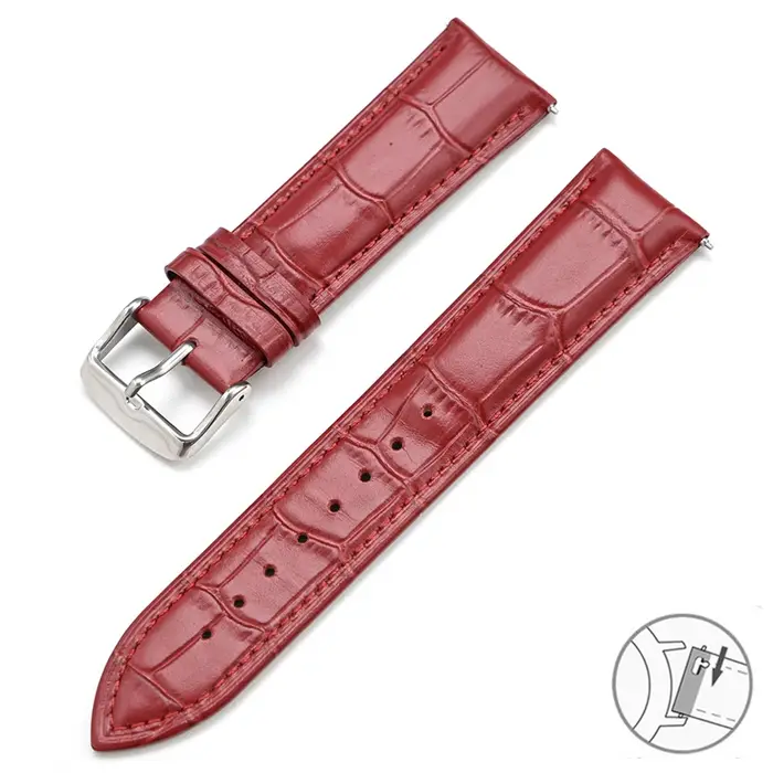 Bracelet de montre en cuir véritable pour hommes et femmes