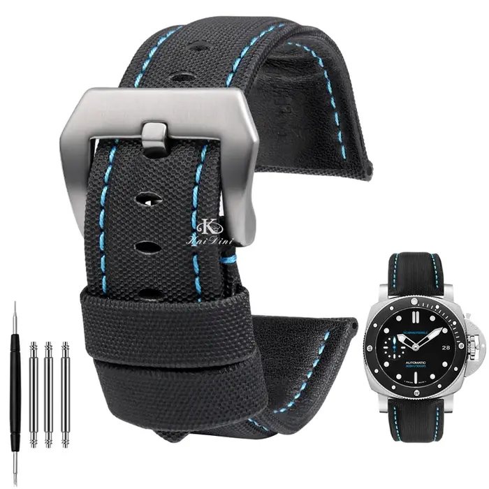 Bracelet de montre en cuir et Nylon