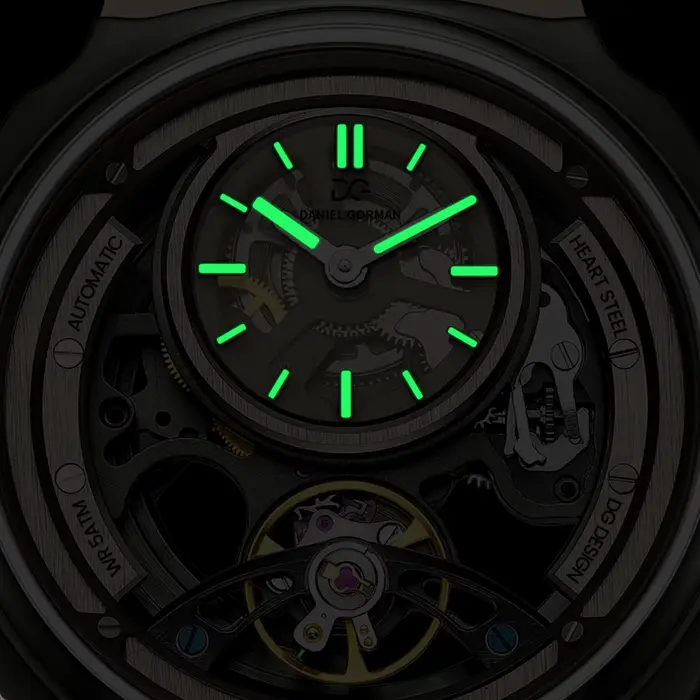 DANIEL GORMAN montre automatique pour hommes de haute qualité avec bracelet en Silicone de sport élégant montres