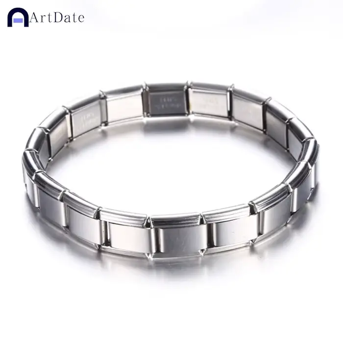 Bracelets en acier inoxydable de 9 mm de large