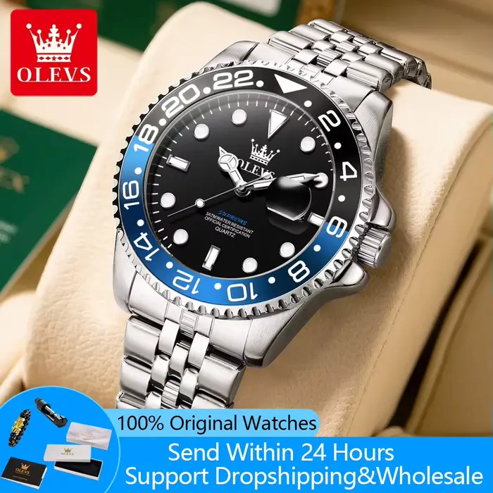 OLEVS 5657 montre pour hommes Original mode Date sport affaires Quartz homme