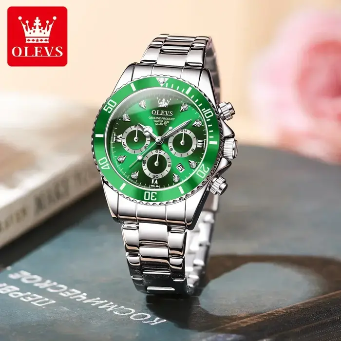 OLEVS chaud Original femmes montres élégant luxe montre à Quartz Zircon échelle étanche lumineux automatique Date dames