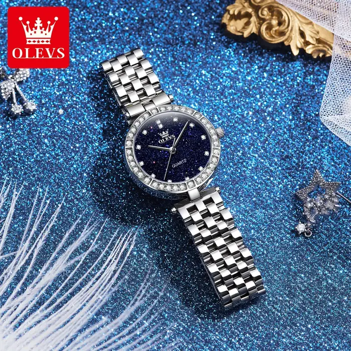 OLEVS luxe haut marque femmes montres élégant mode ciel étoilé cadran montre à Quartz