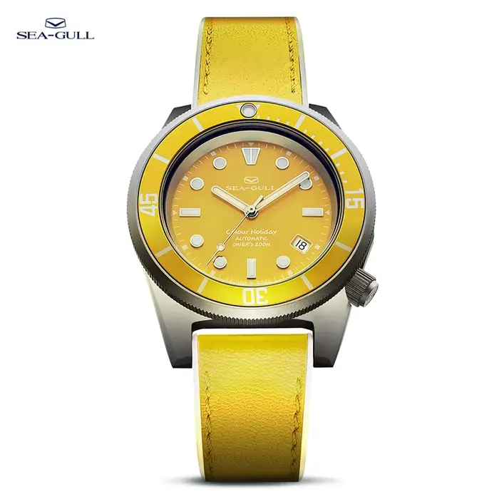 SeaghydrMen-Montre Mécanique existent pour Plongée Profonde, Montre Colorée, Acier Inoxydable, Étanc