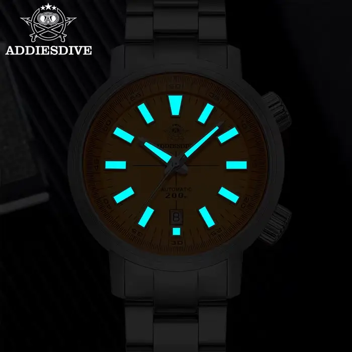 ADDIESDIVE montres automatiques pour hommes 200M étanche saphir luxe lunette rotative BGW9 aiguilles lumineuses nouvelle montre de plongée AD2093