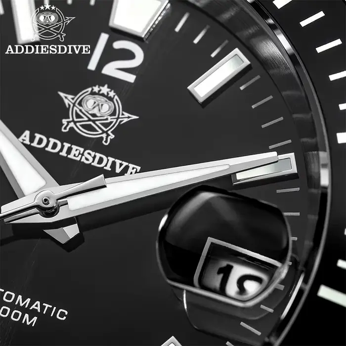 ADDIESDIVE nouvelle montre de plongée cadeau hommes 8215 automatique saphir AR revêtement verre céramique lunette étanche 200m lumineux en acier inoxydable St