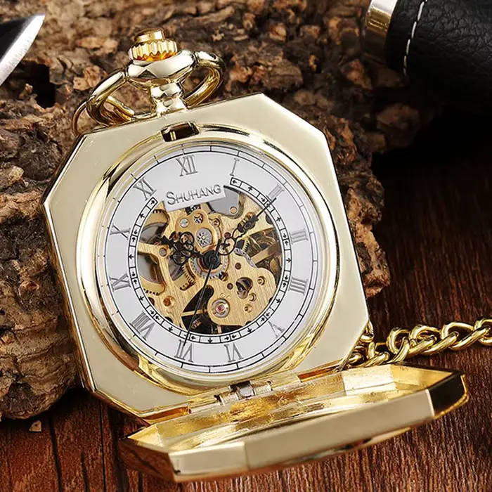 Montre de Poche Mécanique en Or pour Homme et Femme