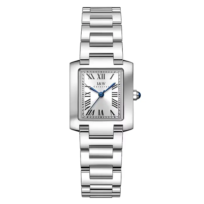 Montre à quartz de carnaval de luxe pour femme, bracelet carré, entièrement en acier, montre-bracele