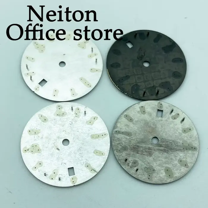 NEITON 31mm noir bleu gris blanc cadran de montre lumineux ajustement NH34 NH36 NH35 mouvement