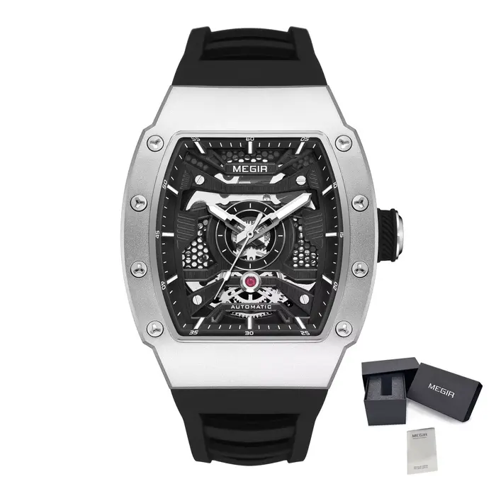MEGIR marque mouvement automatique montres pour hommes mode étanche boîte en acier inoxydable Montre