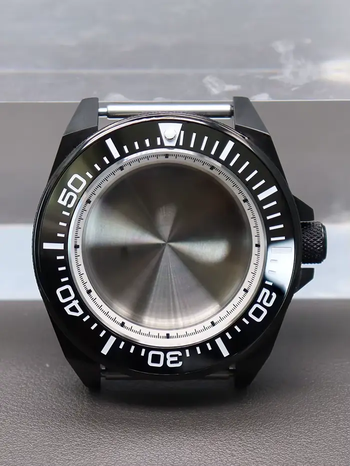 Boîtier de montre samouraï modifié noir, acier inoxydable 10iko, étanche pour SeATM NH34 NH35 NH36, 