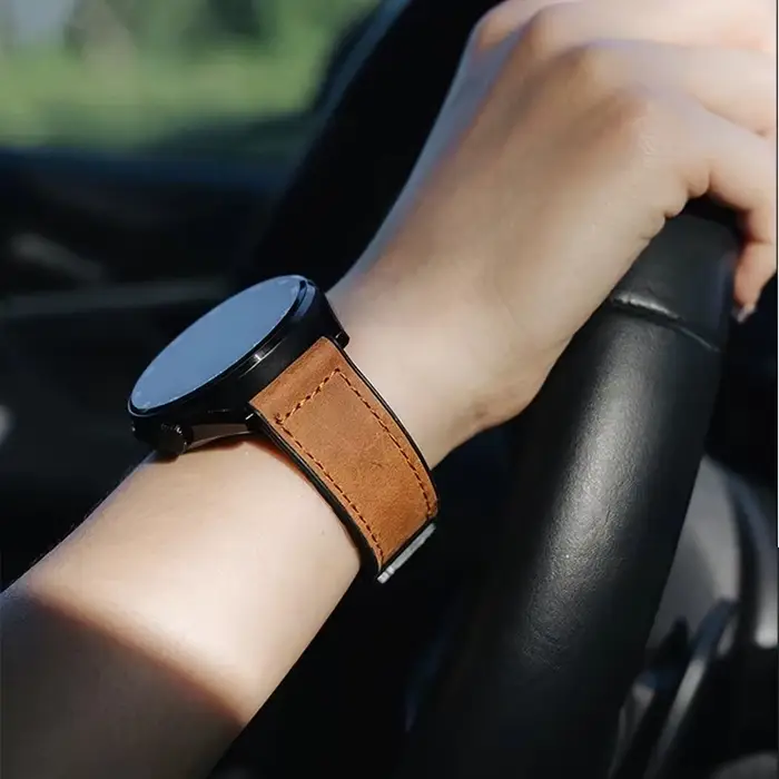 Bracelet en cuir et Silicone de 22mm