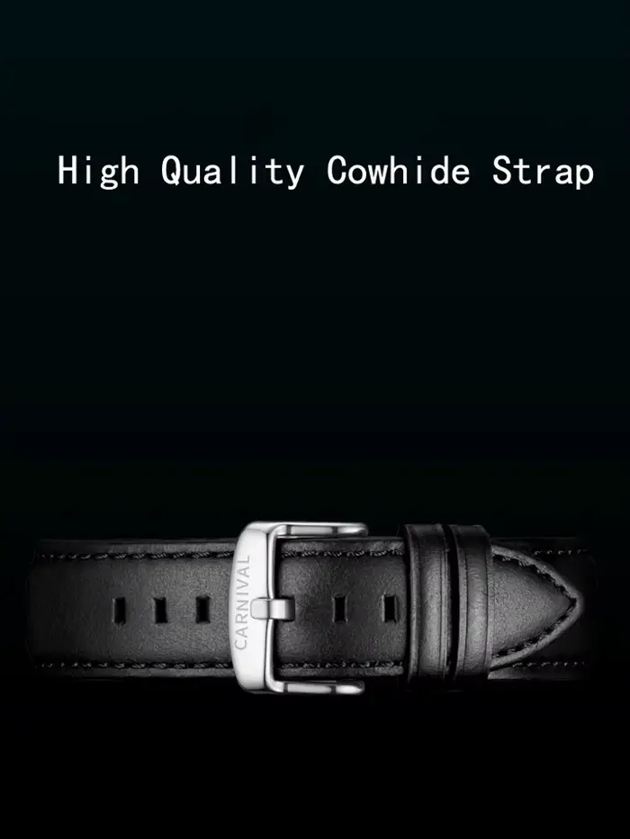 Montres pour hommes CARNIVAL Top marque de luxe étanche Date gris mâle mis5 automatique mécanique montre-bracelet Relogios Masculinos