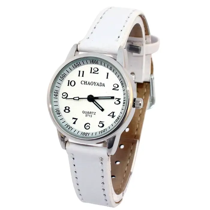 Montre enfant Chaoyada bracelet en cuir décontractée pour filles apprentissage de l'heure montre-bracelet fashion casual pour étudiants occasions spéciales cadeau tendance