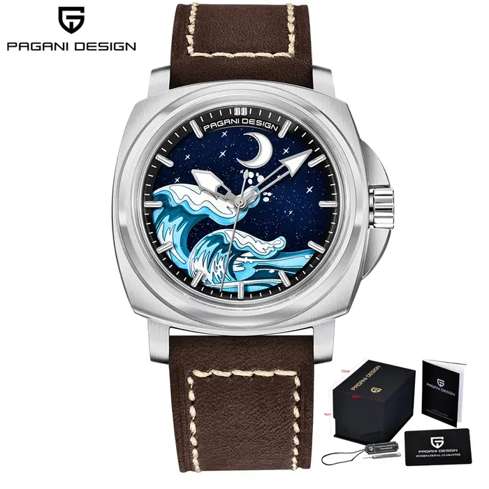PAGANI DESIGN NH35 montre mécanique entièrement automatique mode luxe hommes saphir garantie étanche 10Bar