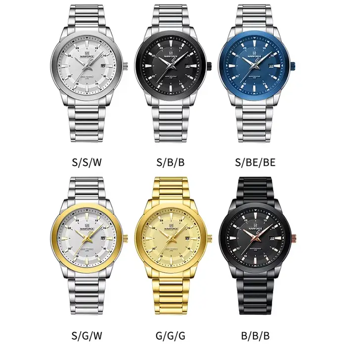 2024 Top marque NAVIFORCE hommes montres bracelet en acier inoxydable décontracté mâle Quartz sport montre-bracelet de luxe étanche Date horloge