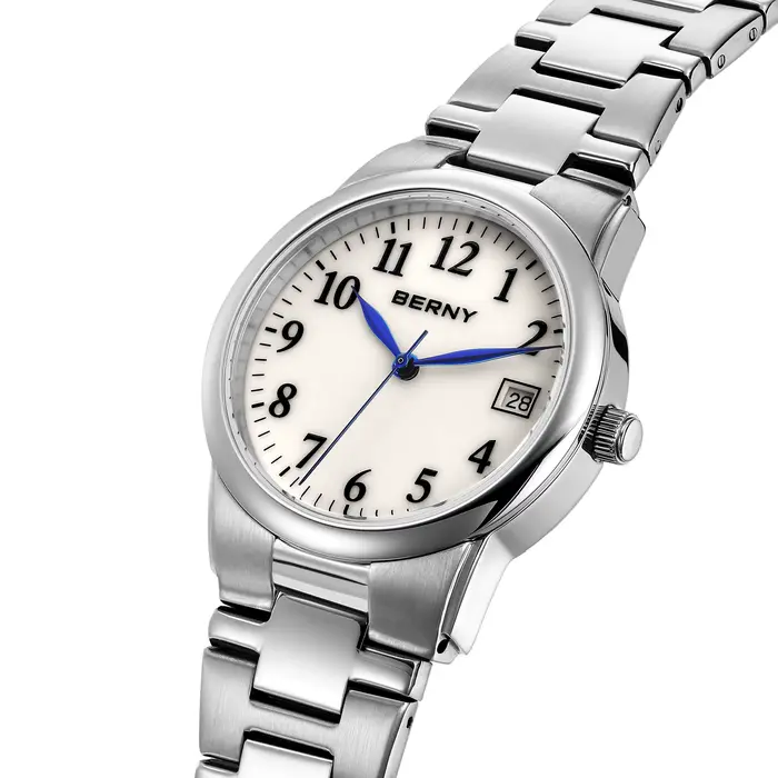 Montre Berny pour Femmes Cadran Lumineux Complexe en Acier Inoxydable Occasions Spéciales et Journées Décontractées